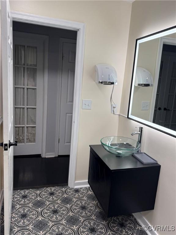 31368 Old Dawn Rd, Hanover, VA 23069 - bathroom featuring vanity and tile patterned flooring