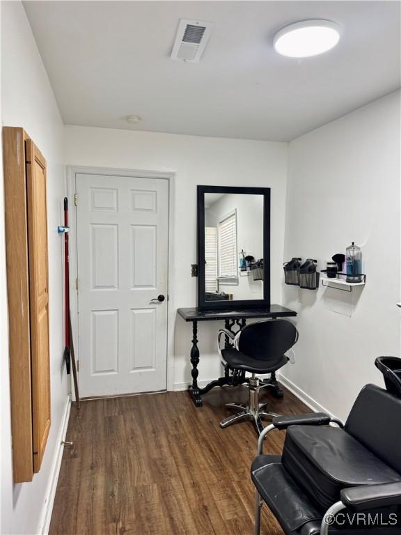 31368 Old Dawn Rd, Hanover, VA 23069 - office featuring dark wood-style floors and baseboards