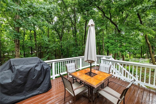 6530 Southshore Dr, Midlothian, VA 23112 - deck featuring outdoor dining space and area for grilling