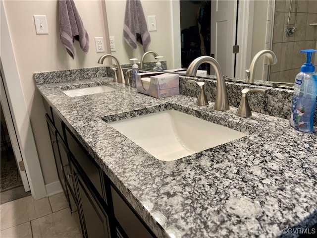 15518 Centerline Ct, Chesterfield, VA 23832 - bathroom with double vanity and tile patterned flooring