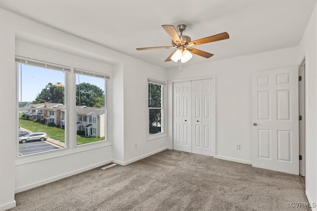 15241 Broadwater Cir, Chesterfield, VA 23831 - unfurnished bedroom with carpet floors, a closet, and a ceiling fan