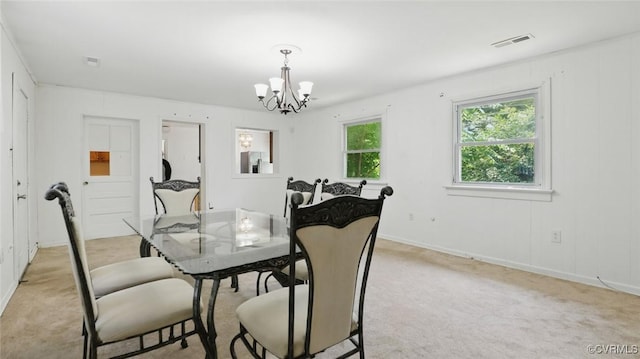 5500 Seminary Ave, Henrico, VA 23227 - dining room with a chandelier and light carpet
