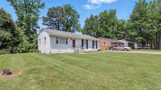 5500 Seminary Ave, Henrico, VA 23227 - ranch-style house featuring brick siding, a front lawn, and crawl space
