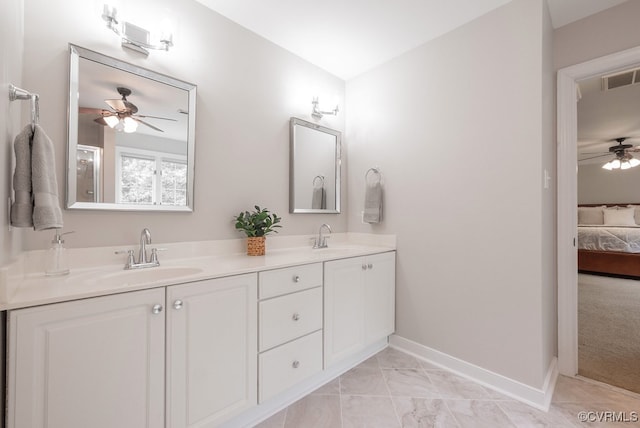6013 Glen Abbey Dr, Glen Allen, VA 23059 - ensuite bathroom with a ceiling fan and double vanity