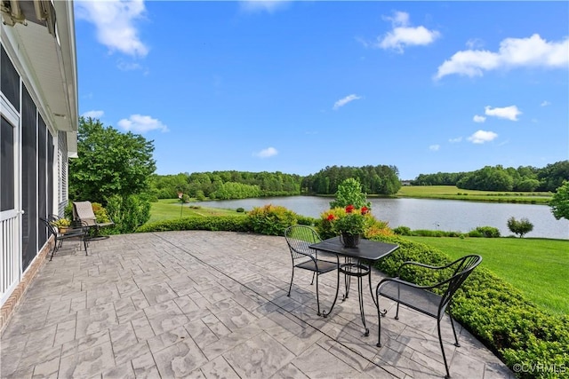 11561 Smokehouse Dr, Amelia Courthouse, VA 23002 - view of patio featuring a water view