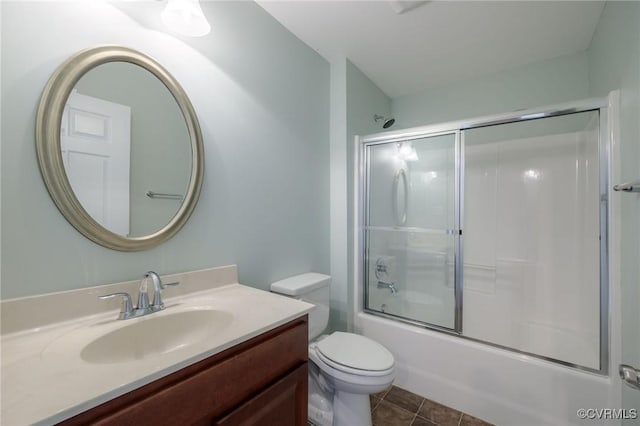 3316 Kennington Park Rd, King William, VA 23009 - full bathroom featuring vanity, enclosed tub / shower combo, and tile patterned floors