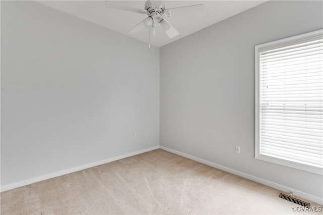 600 Krim Point Loop, Midlothian, VA 23114 - spare room featuring light carpet, ceiling fan, and plenty of natural light