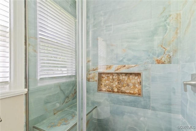 1012 Ridgecliff Dr, Richmond, VA 23224 - bathroom with a shower stall and healthy amount of natural light