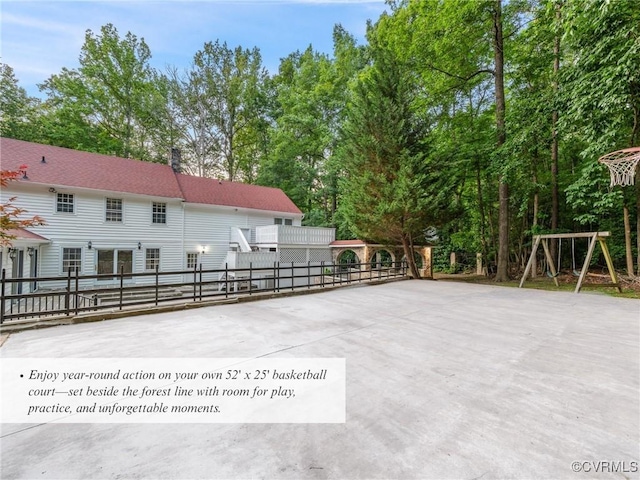 2821 Newquay Ln, North Chesterfield, VA 23236 - view of patio featuring view of wooded area