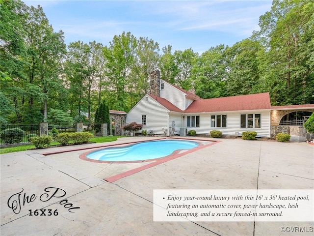 2821 Newquay Ln, North Chesterfield, VA 23236 - view of pool featuring a patio area and view of scattered trees