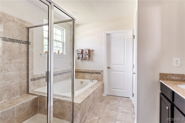 11012 Wingstem Ct, Glen Allen, VA 23060 - bathroom featuring a bath, a stall shower, and vanity