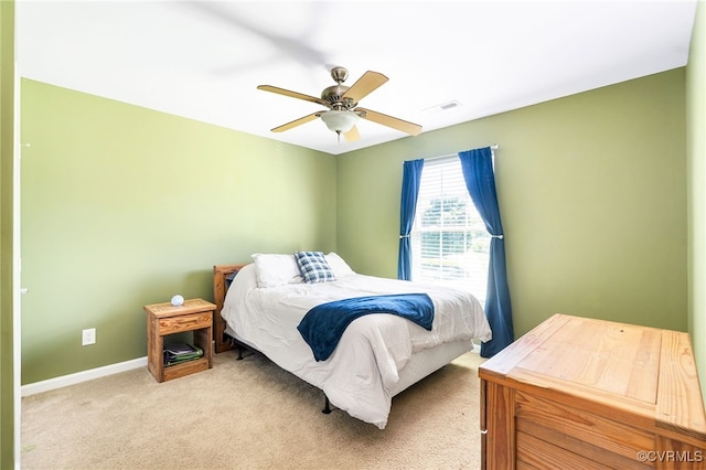 11012 Wingstem Ct, Glen Allen, VA 23060 - bedroom with light colored carpet and ceiling fan