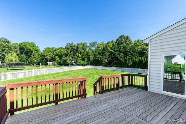 11012 Wingstem Ct, Glen Allen, VA 23060 - wooden terrace featuring a fenced backyard and a playground