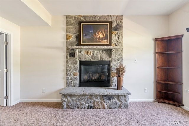11012 Wingstem Ct, Glen Allen, VA 23060 - detailed view of carpet and a fireplace
