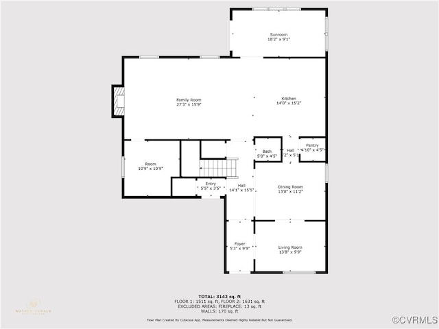 11012 Wingstem Ct, Glen Allen, VA 23060 - view of room layout