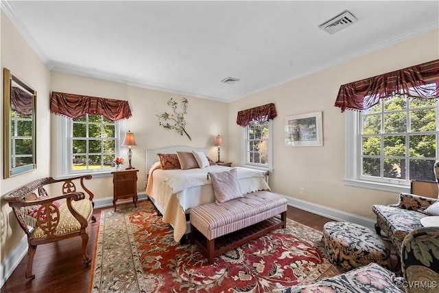16520 Church St, Amelia Courthouse, VA 23002 - bedroom with crown molding, multiple windows, and wood finished floors