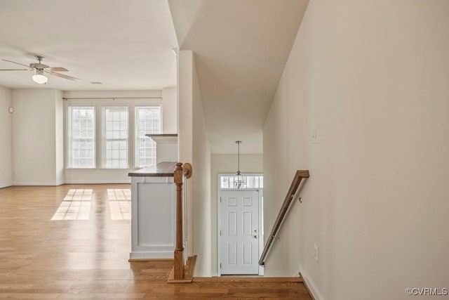 4133 San Marco Dr Unit 4133, Glen Allen, VA 23060 - foyer with plenty of natural light, wood finished floors, and ceiling fan
