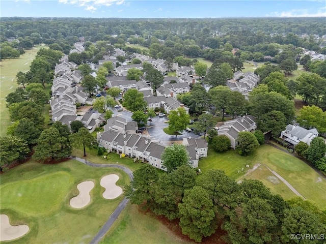 4855 Cypress Point Cir Unit 104, Virginia Beach, VA 23455 - aerial view of property and surrounding area featuring a golf club and nearby suburban area
