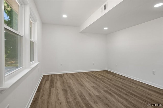 419 Marblethorpe Rd, North Chesterfield, VA 23236 - spare room with dark wood-style floors and recessed lighting