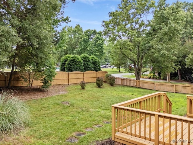 12213 Collinstone Pl, Glen Allen, VA 23059 - fenced backyard featuring a wooden deck
