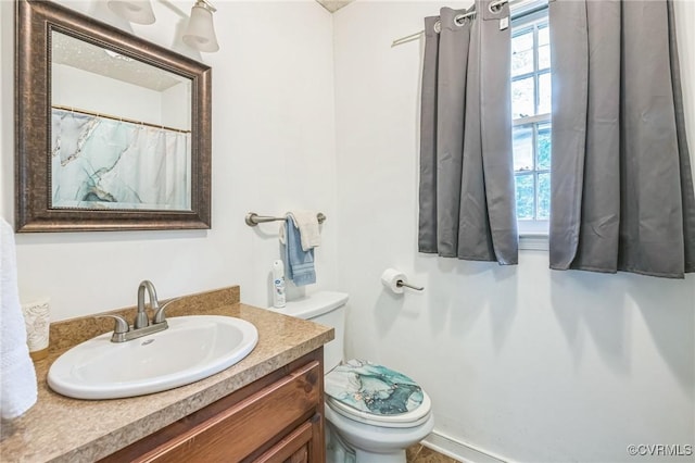 1305 Pea Ridge Rd, King & Queen, VA 23023 - bathroom with toilet and vanity