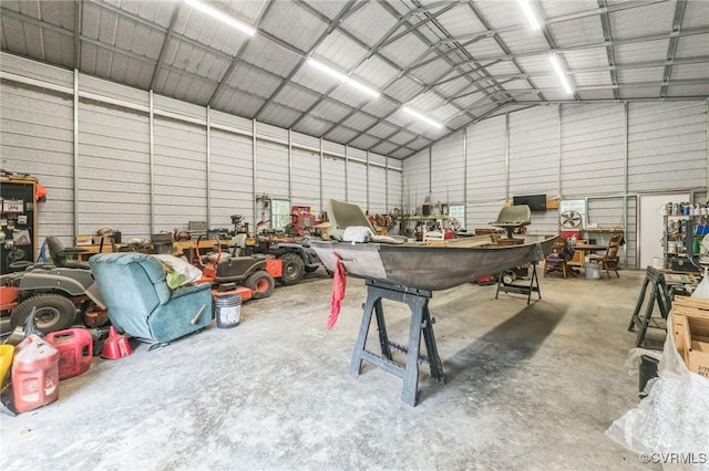 1305 Pea Ridge Rd, King & Queen, VA 23023 - garage with metal wall