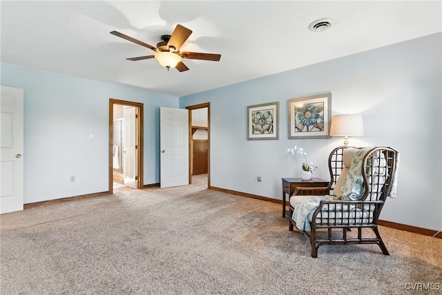 8346 Hanover Grove Blvd, Hanover, VA 23111 - living area with a ceiling fan and carpet floors