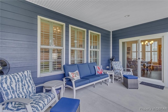 12 Essie Ct, Irvington, VA 22480 - view of patio / terrace with outdoor lounge area and french doors
