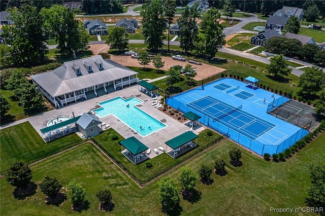12 Essie Ct, Irvington, VA 22480 - aerial view of a pool area