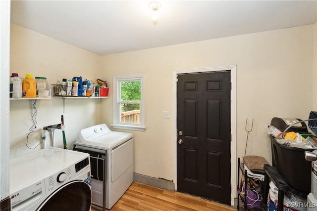 104 N Beech Ave, Henrico, VA 23075 - laundry room featuring washing machine and clothes dryer and light wood-style flooring