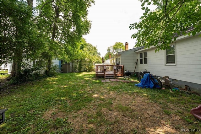 104 N Beech Ave, Henrico, VA 23075 - view of yard with a deck