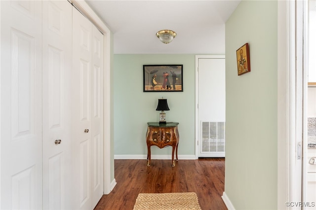 2956 Hathaway Rd Unit 807, Richmond, VA 23225 - corridor with dark wood-style flooring and baseboards