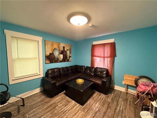 411 Sherman Ave, Hopewell, VA 23860 - living room with wood finished floors and baseboards