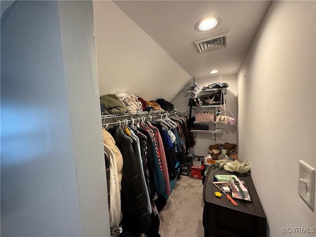 411 Sherman Ave, Hopewell, VA 23860 - spacious closet featuring carpet and lofted ceiling