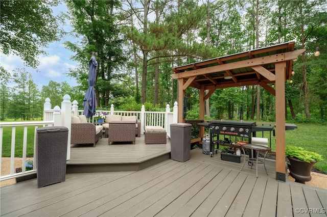 1442 Dorset Rd, Powhatan, VA 23139 - deck with outdoor dining area and view of scattered trees