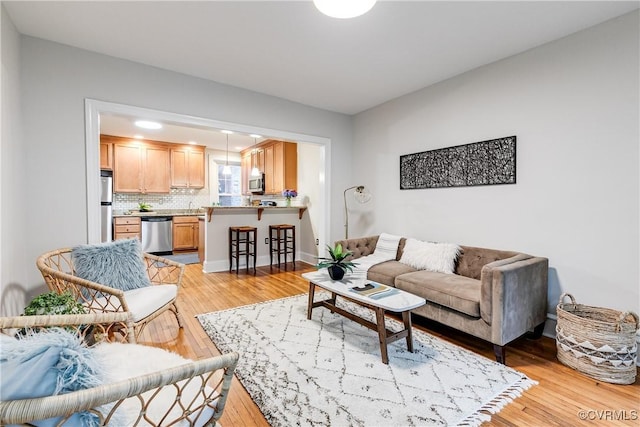 619 Roseneath Rd Unit U21, Richmond, VA 23221 - living room featuring light wood finished floors