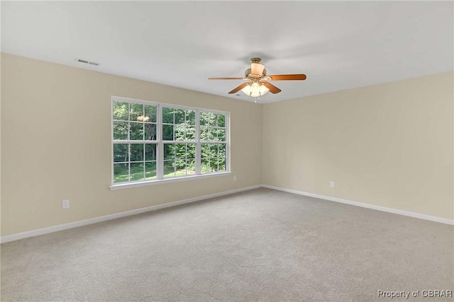 8619 Thomas Jefferson Way, Gloucester, VA 23061 - spare room with a ceiling fan and carpet floors