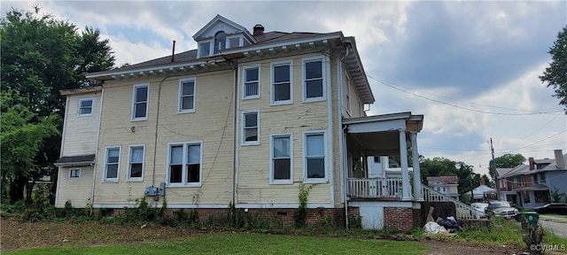 22 Corling St, Petersburg, VA 23803 - back of house with a porch and crawl space