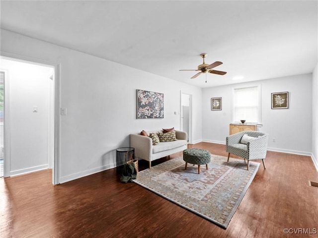 1627 Skipwith Rd, Henrico, VA 23229 - living area featuring ceiling fan and wood finished floors