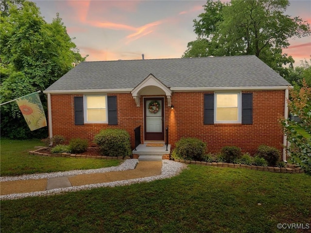 1627 Skipwith Rd, Henrico, VA 23229 - bungalow-style house with brick siding, a lawn, and a shingled roof