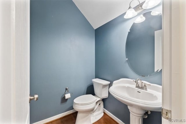 8738 New Holland Ln, Mechanicsville, VA 23116 - half bath with lofted ceiling and wood finished floors