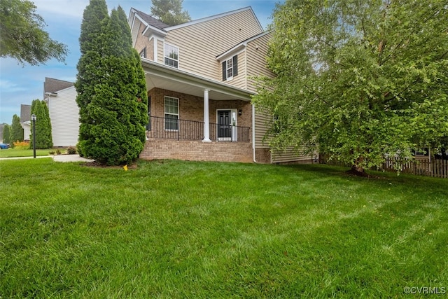 8738 New Holland Ln, Mechanicsville, VA 23116 - view of side of property featuring brick siding and a porch