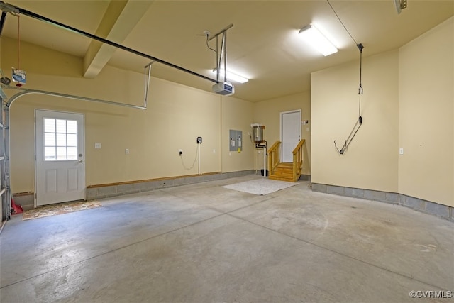 8738 New Holland Ln, Mechanicsville, VA 23116 - garage featuring electric panel and a garage door opener