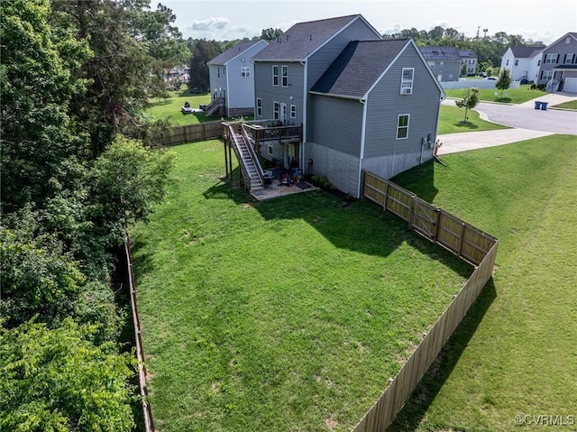 7318 Lancewood Ct, Chesterfield, VA 23832 - fenced backyard featuring stairs and a residential view
