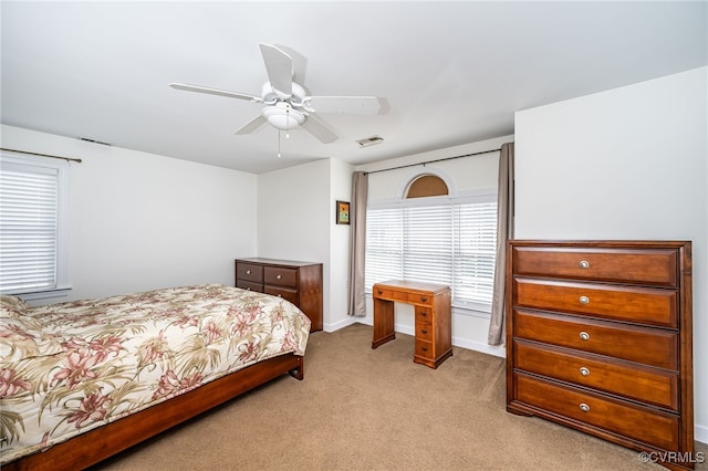 5020 Park Meadows Way, Glen Allen, VA 23059 - bedroom featuring light carpet and a ceiling fan