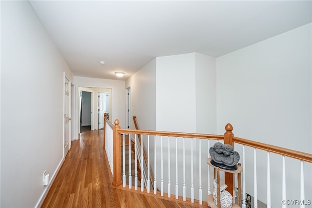 5020 Park Meadows Way, Glen Allen, VA 23059 - hall with an upstairs landing and wood finished floors