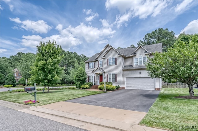 5020 Park Meadows Way, Glen Allen, VA 23059 - view of front of home with asphalt driveway, a garage, and a shingled roof