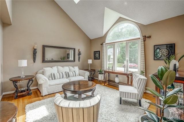 2711 Robson Ct, Henrico, VA 23233 - living area featuring wood finished floors and vaulted ceiling