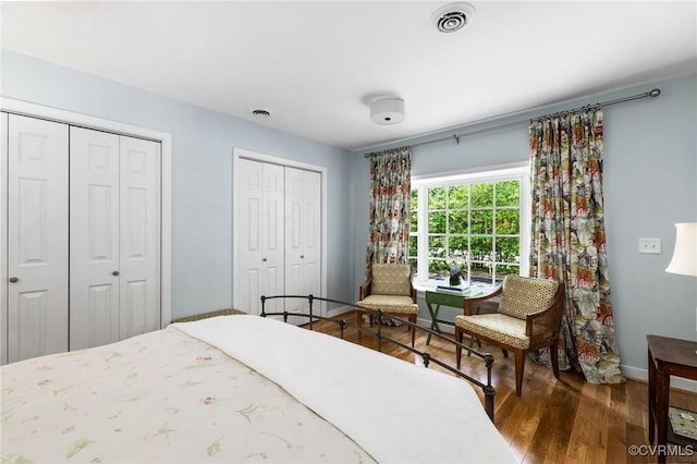 8950 Bellefonte Rd, Henrico, VA 23229 - bedroom with multiple closets and wood finished floors