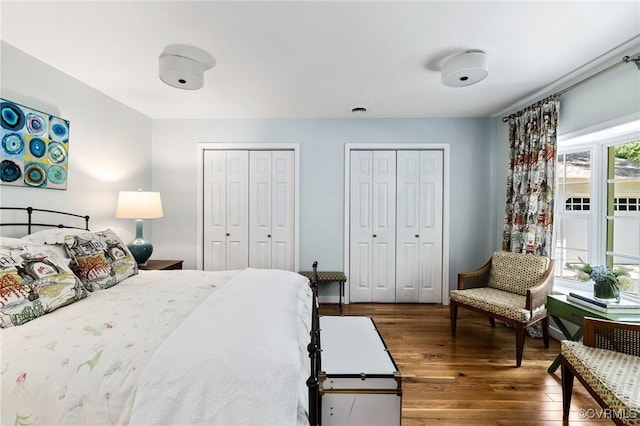 8950 Bellefonte Rd, Henrico, VA 23229 - bedroom with multiple closets and wood-type flooring